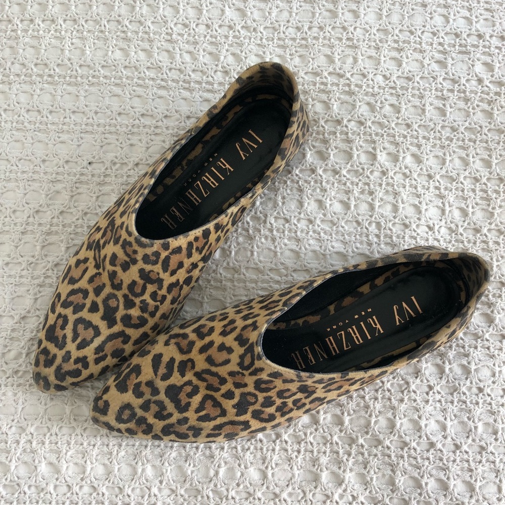Ivy Kirzhner Leopard Suede Flats 38